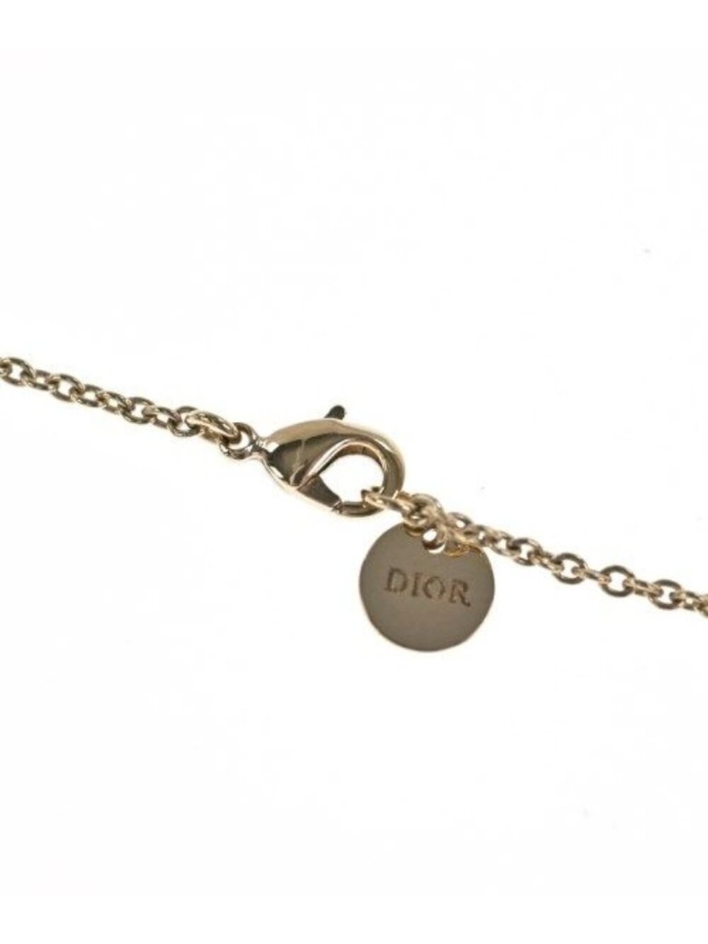 Dior Rhinestone Necklace Gold - Picture 4 of 5